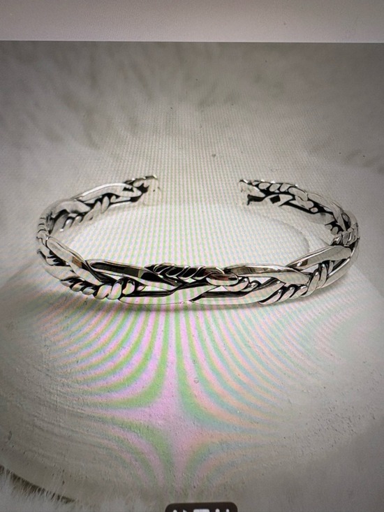Cebeci Silver Jewelry - Sterling Silver Hand MadeTwisted Rope Cuff Bracelet